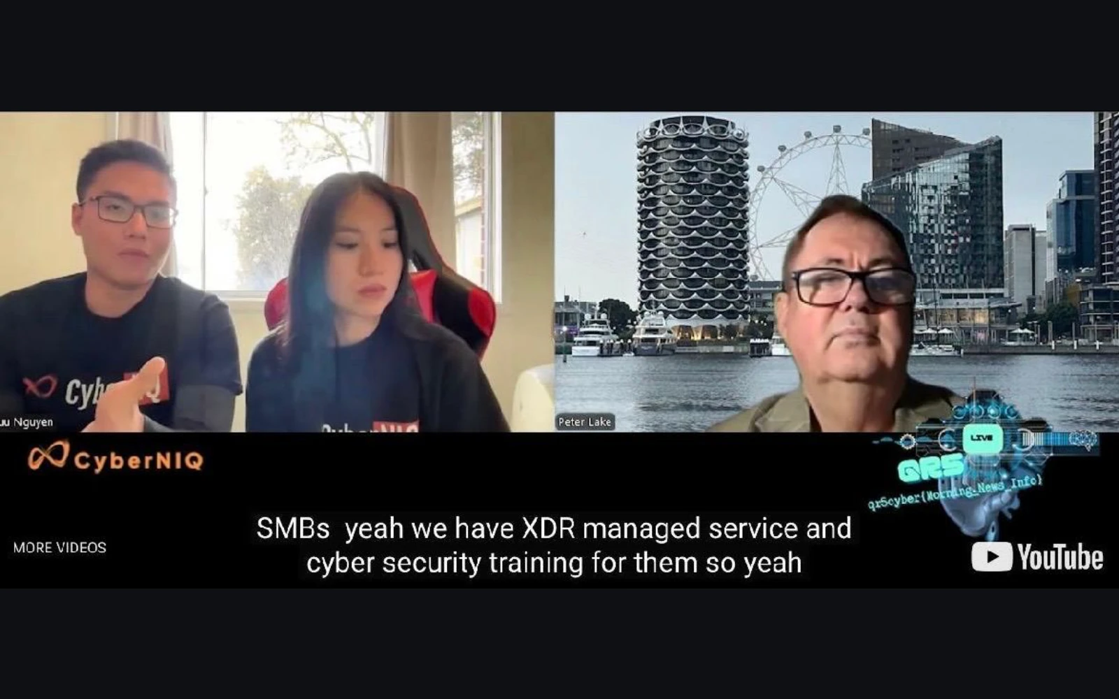 Hoang and Huu from CyberNIQ in conversation with Peter Lake on QR5 Cyber News