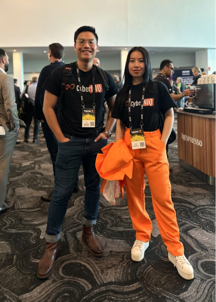 Huu and Hoang from CyberNIQ at TechX 2024