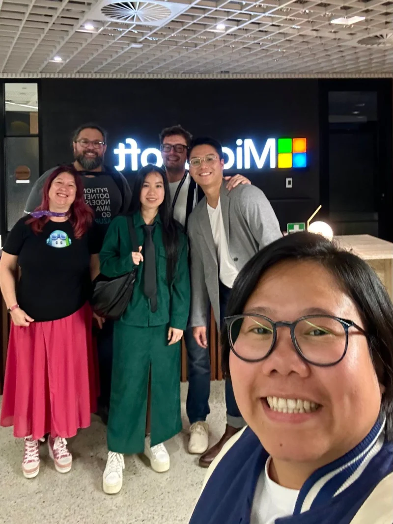 Hoang from CyberNIQ at the Microsoft Perth office