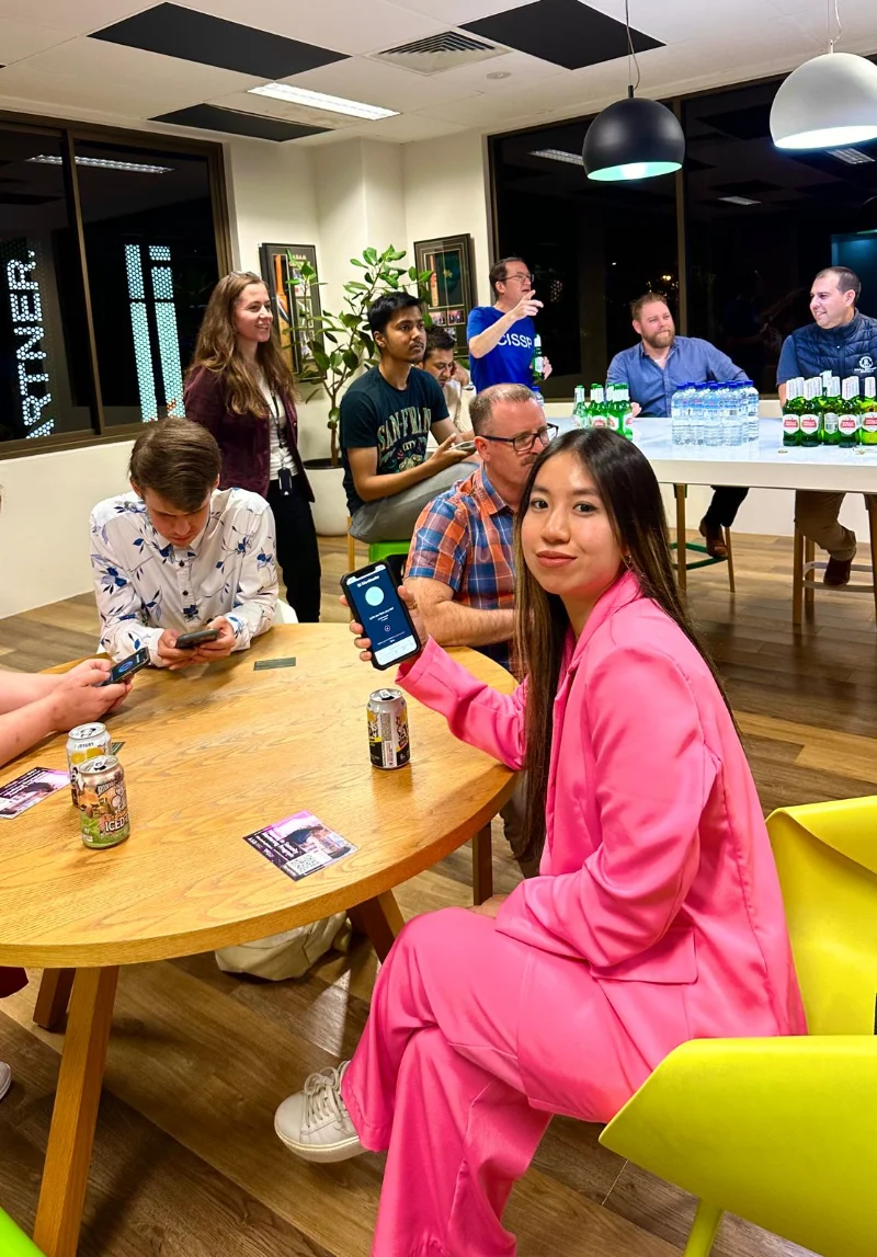 Huu at the AISA Perth quiz night