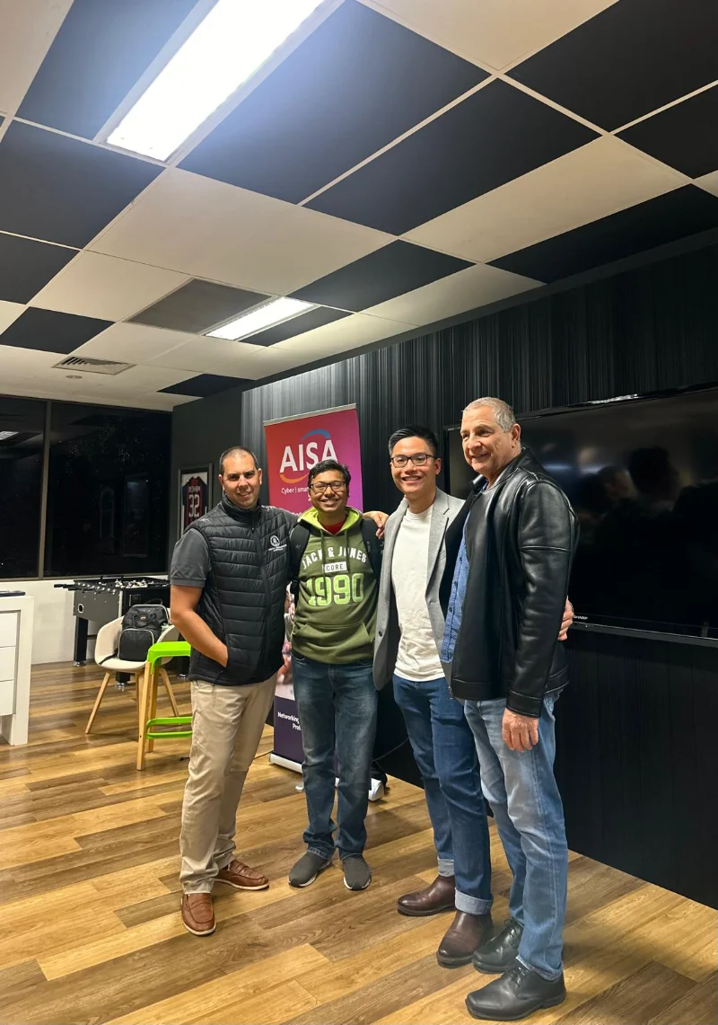 Hoang taking part in the AISA quiz night