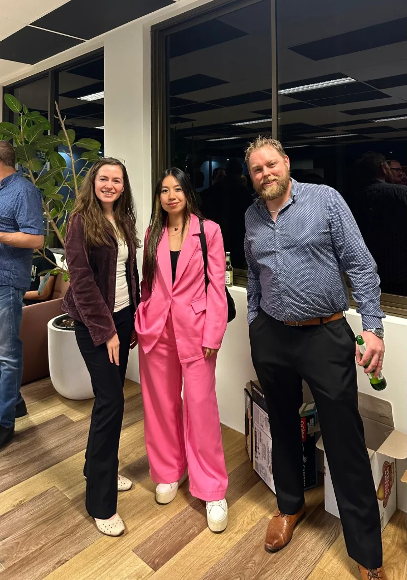 Hoang with fellow attendees at the AISA quiz night
